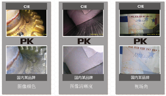 30萬像素的CMOS圖像傳感器讓CIE汽車內(nèi)窺鏡的圖像顯示效果清晰、畫質(zhì)感更好。
